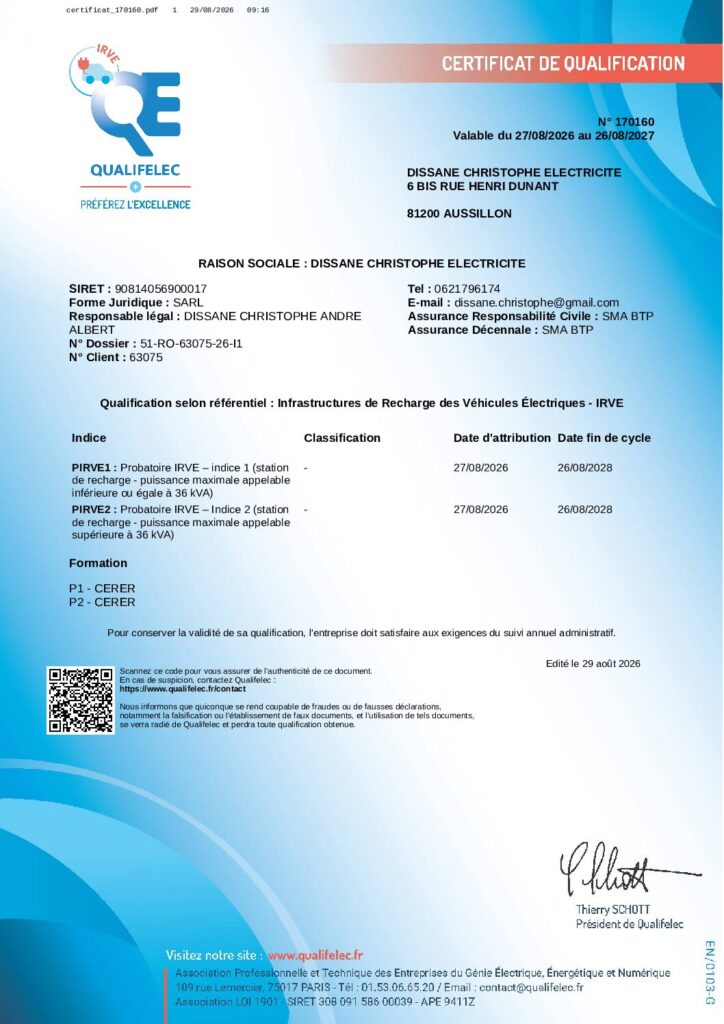 certificat-Qualification IRVE P1 P2 -